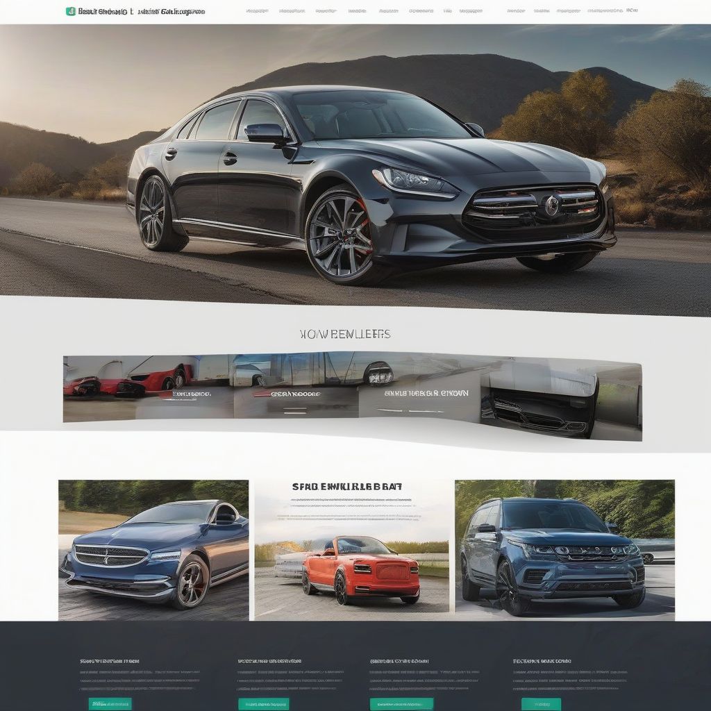 Modern Car Dealership Website Homepage